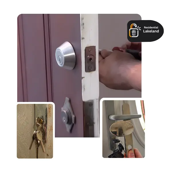 Residential locksmith in Lakeland FL rekeying home door locks